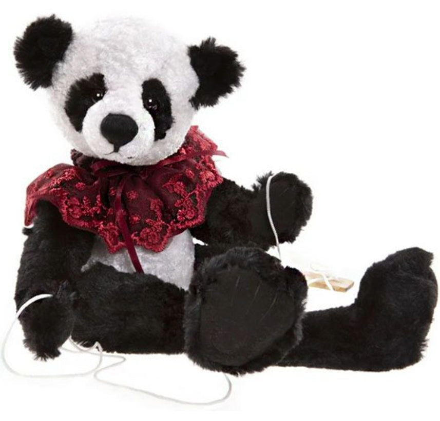 Old Vic - 14" Black and White Panda Bear Marionette by Charlie Bears