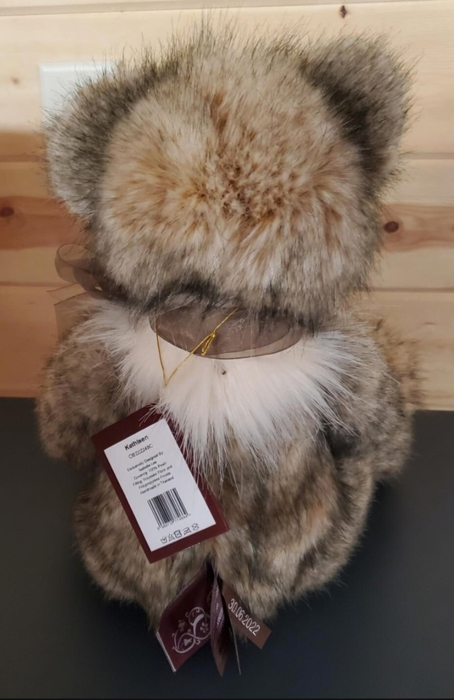 Kathleen - 18" Brown Bear w/Key Necklace by Charlie Bears