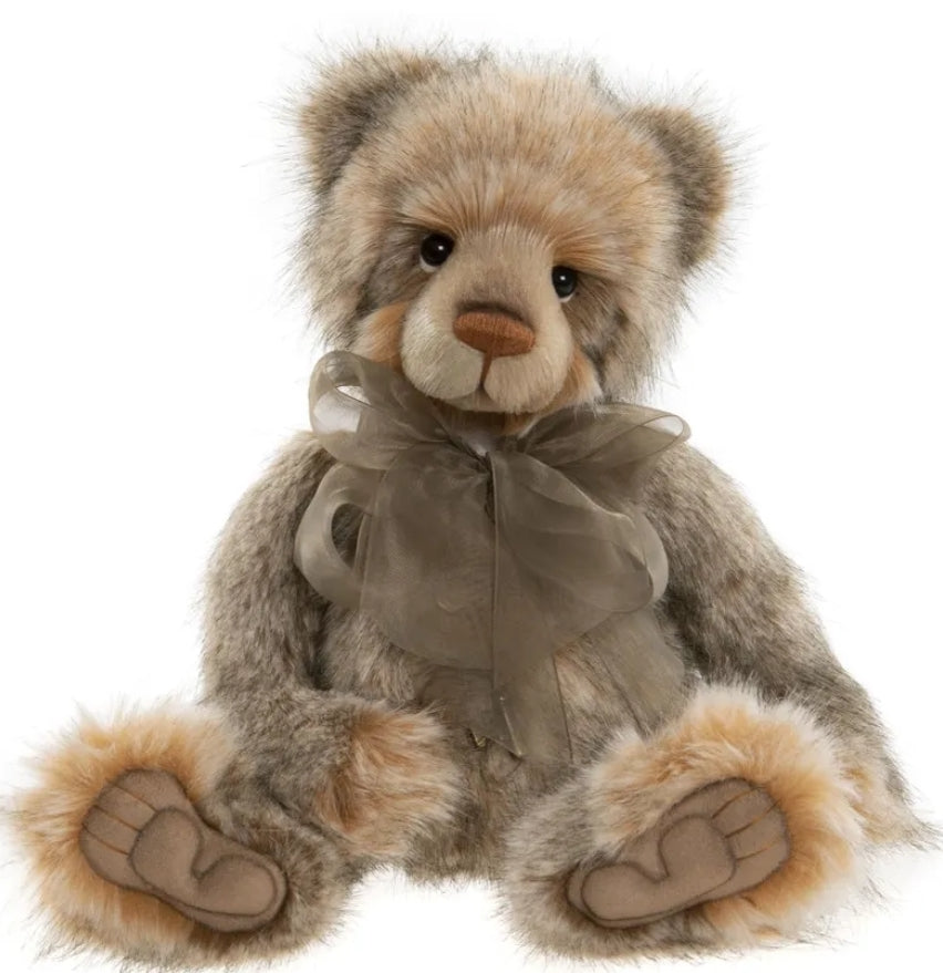 Kathleen - 18" Brown Bear w/Key Necklace by Charlie Bears