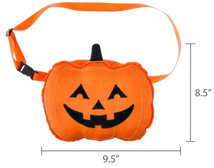 WAY TO CELEBRATE! Halloween Jack-o'-Lantern Zippered Plush Bag