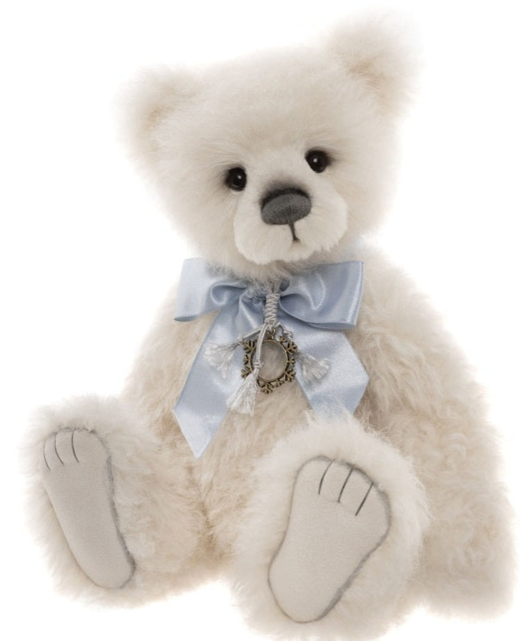 Snowden - 16" White Teddy w/ Growler Noisemaker by Charlie Bears