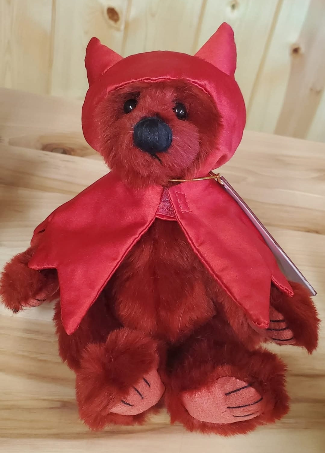 Impish - 8" Red Halloween Plush with Removable Satin Cape
