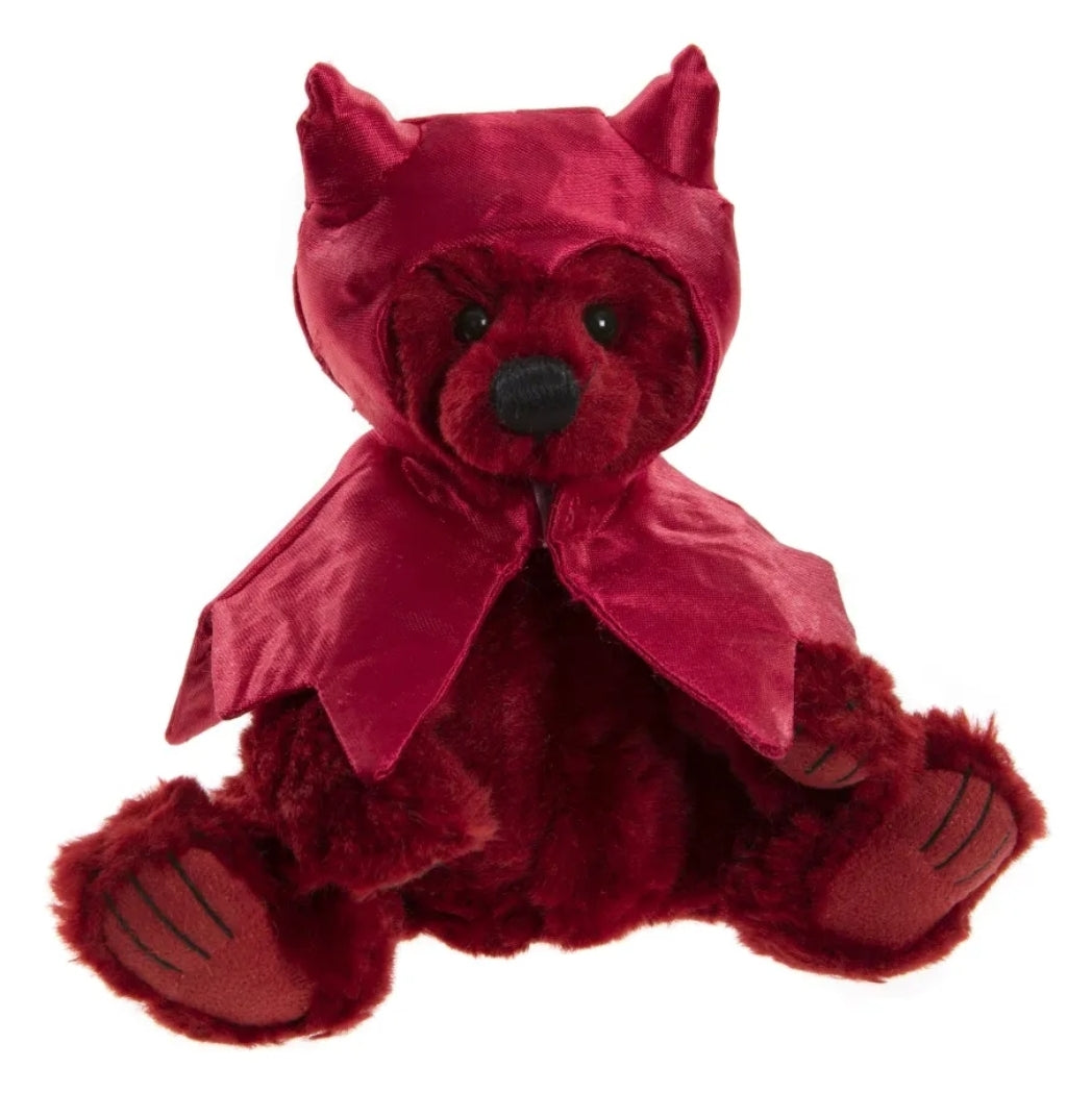Impish - 8" Red Halloween Plush with Removable Satin Cape