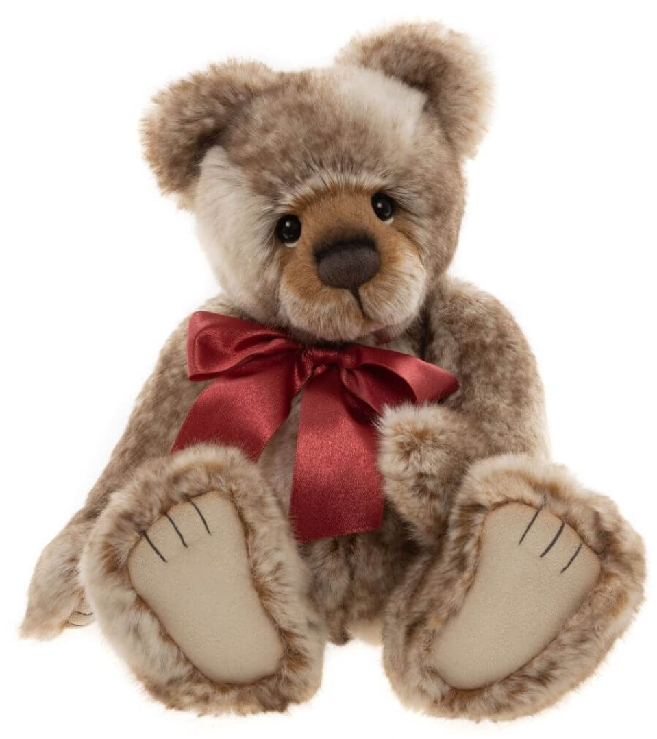 Hughes - 14.5" Beige and Brown Tinkler Bear w/Bells Inside by Charlie Bears