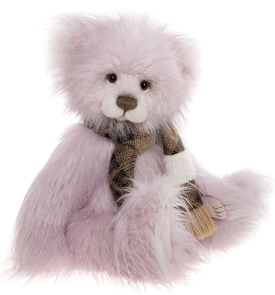 Iris - 16" Pink Plumo Bear w/Gossimer Fur by Charlie Bears