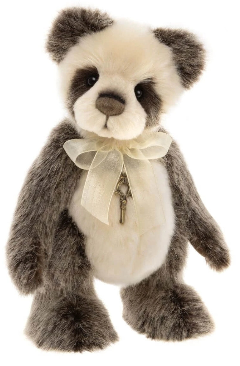 Ticklish - 11.5" Brown and Ivory Standing Panda by Charlie Bears