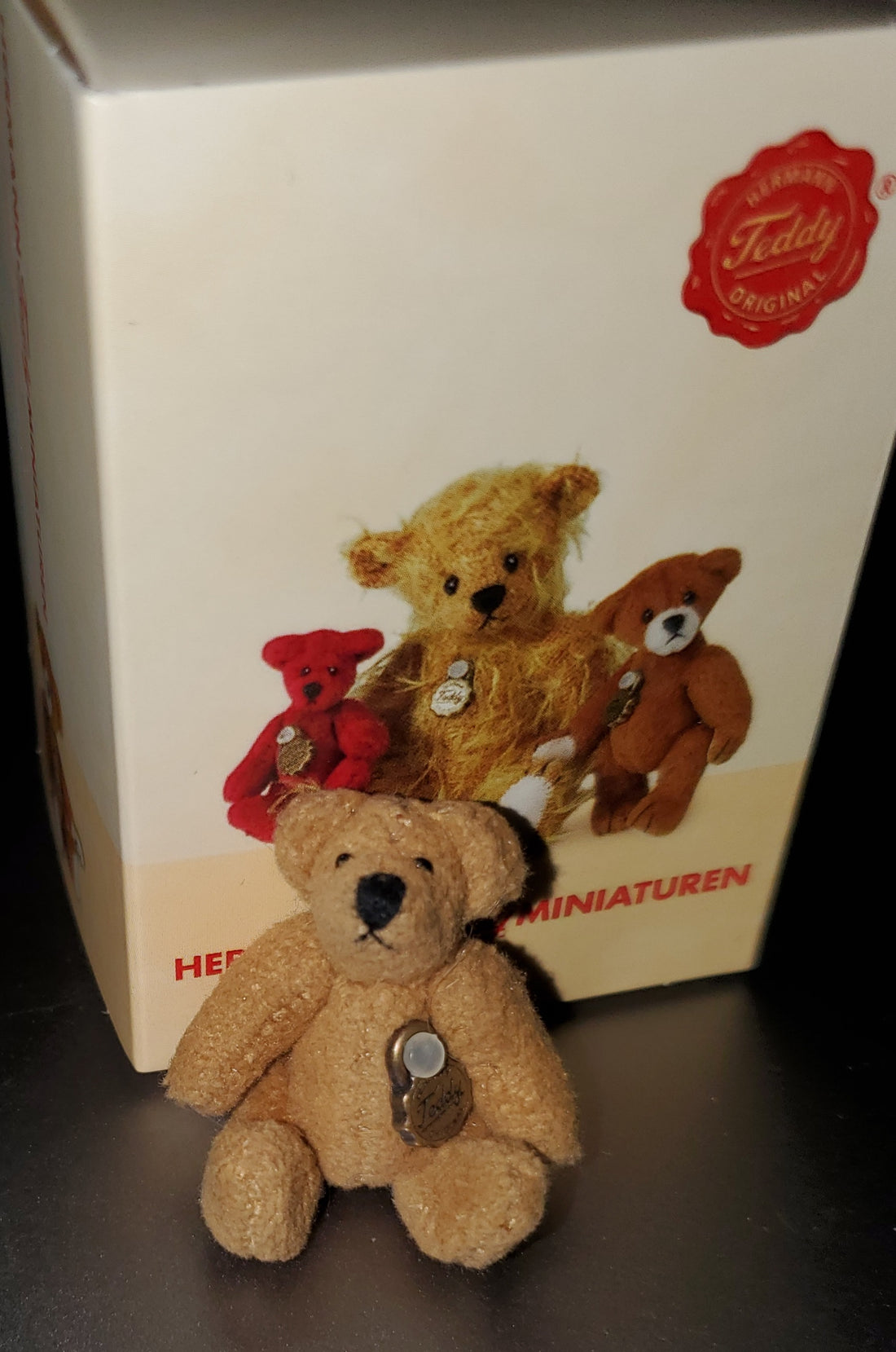 Golden Miniature 1.6" Teddy Bear by Hermann of Germany