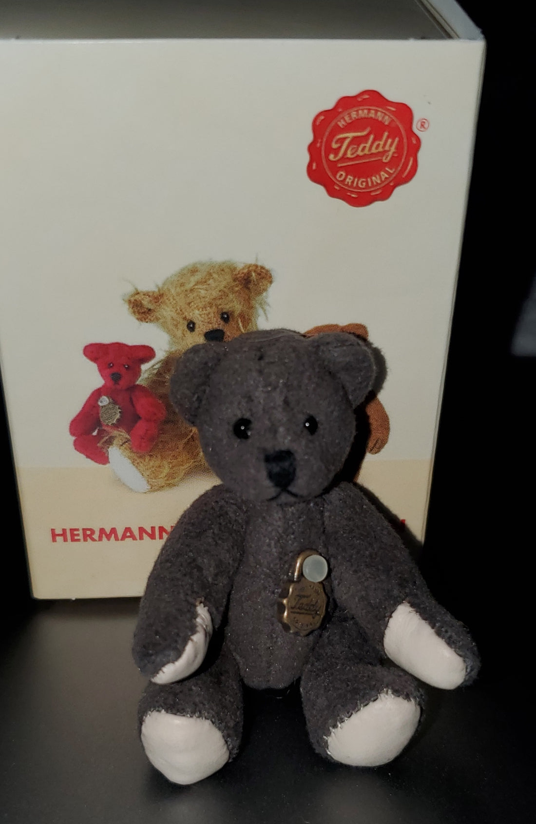 Mocha Miniature 2.2" Teddy Bear by Hermann of Germany