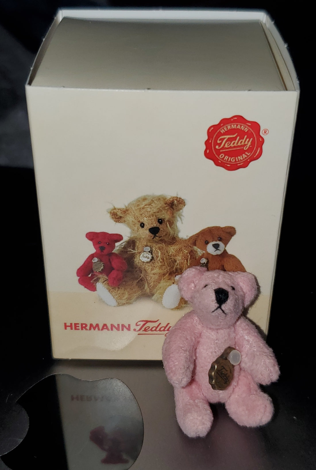 Rose Miniature 1.6" Teddy Bear by Hermann of Germany