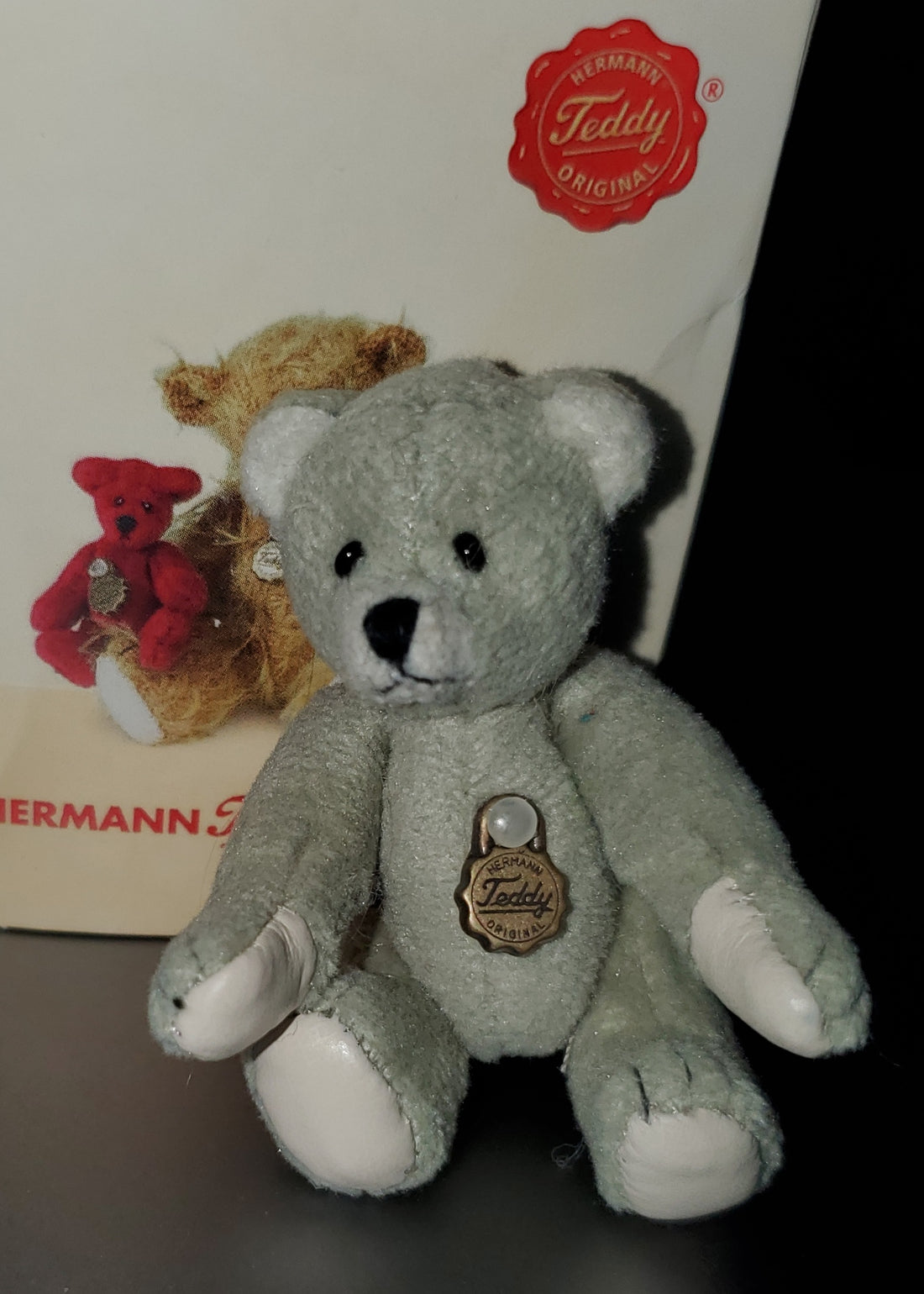 Salvia Miniature 2.4" Teddy Bear by Hermann of Germany
