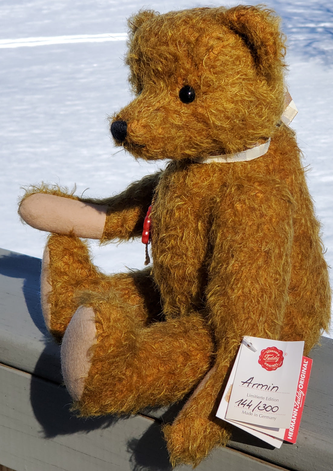 Armin - 14" Mohair Bear with Growler by Teddy Hermann