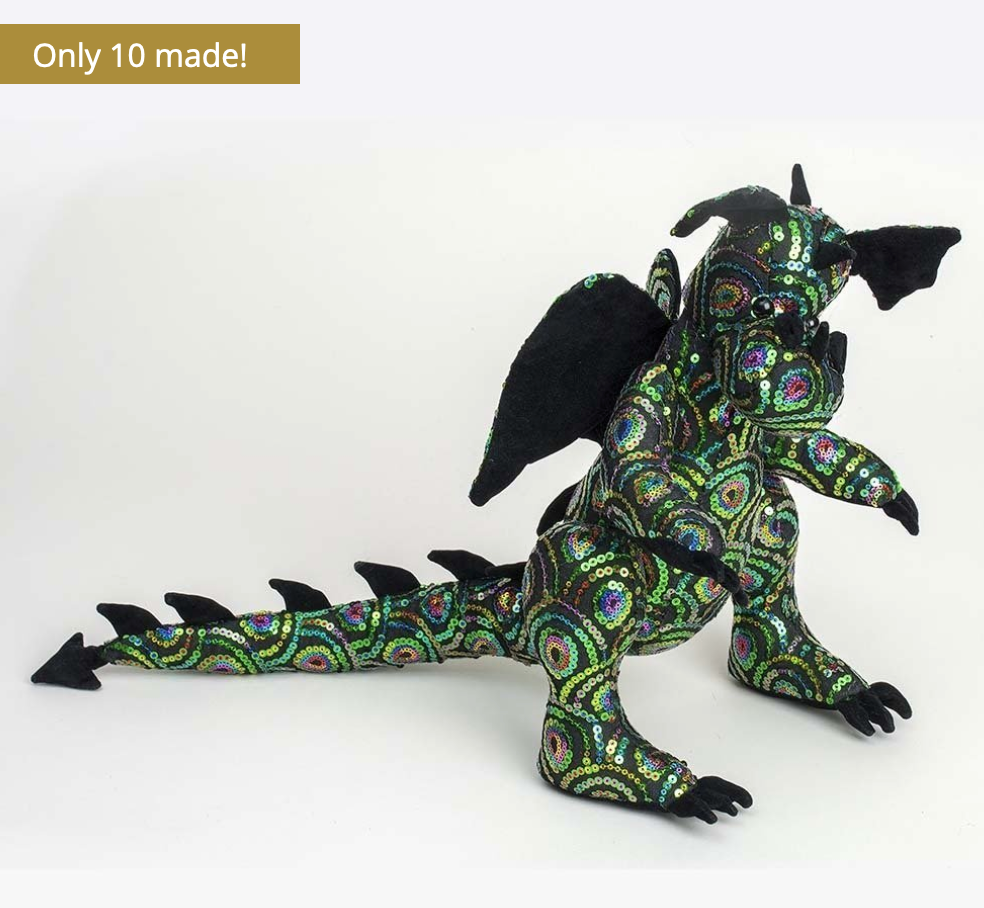 Rainbow - 26" Sequined Dragon from Canterbury Bears - Only 10 made!