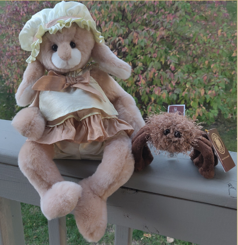 Miss Muffet - 17" Rabbit and Incy Wincy - 6" Spider by Charlie Bears - Two Piece Set